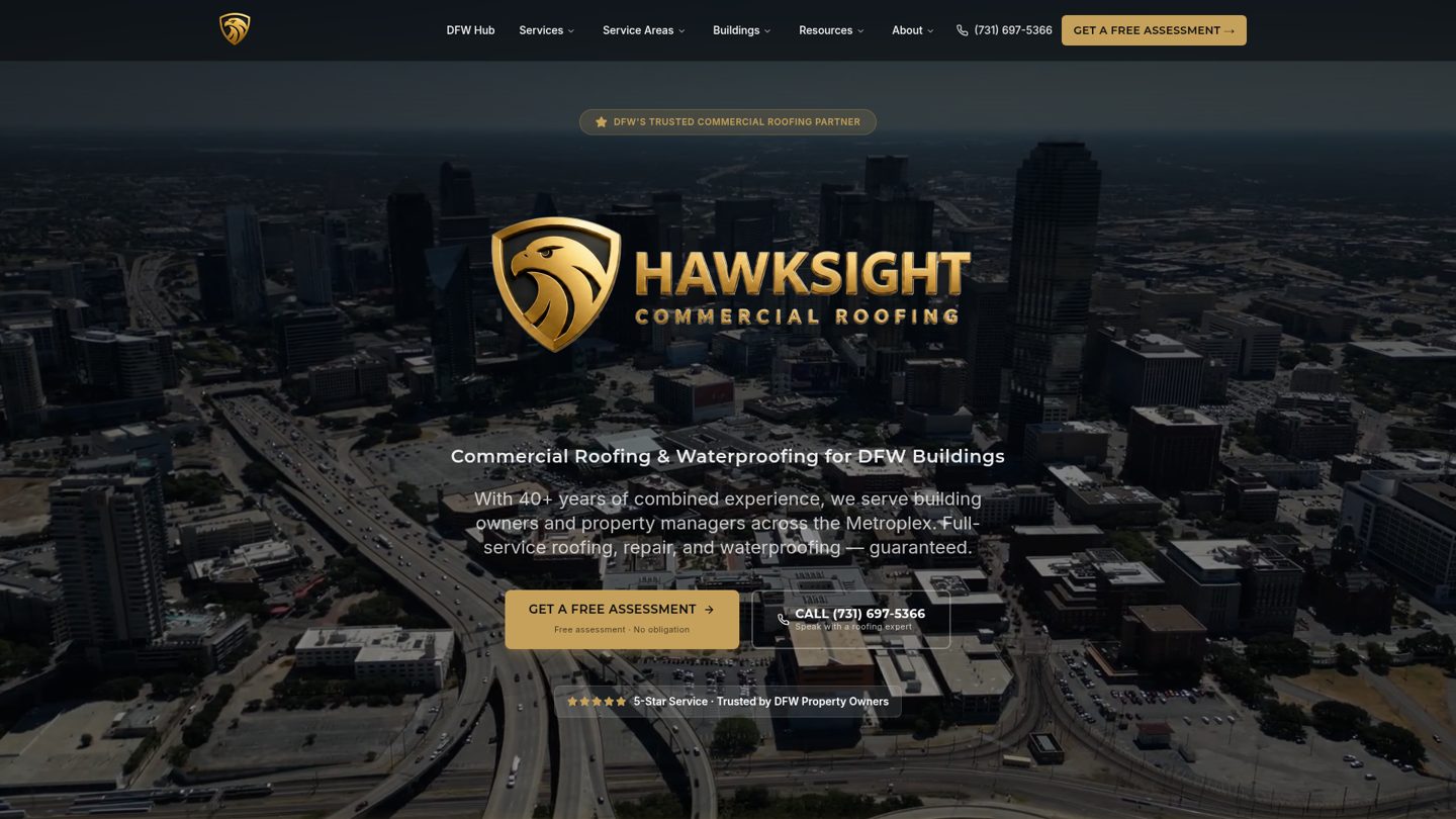 Hawksight Commercial website preview